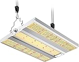 VIPARSPECTRA XS1500 Pro LED Grow Lampe,Pflanzenlampe LED Vollspektrum,Neue Gen Linsen LED Grow Light mit Daisy-Chain 6 Levels Dimmen 0-100% Für Zimmerpflanzen Gemüse Blüte für Growzelt 90x90cm 60x60cm Dimmable XS1500 PRO