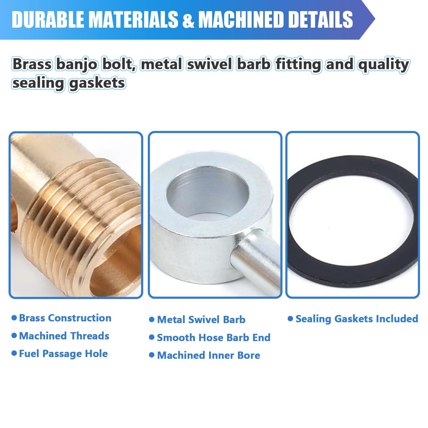 3/8 Banjo Fuel Fitting 8089 for Edelbrock Square-Bore For Carter AFB