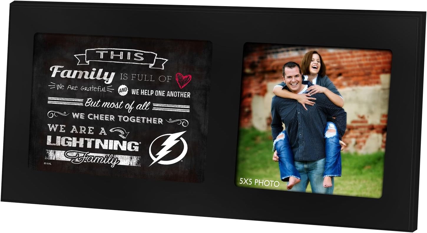 KH Sports Fan 16"X8" Tampa Bay Lightning Family Cheer Black Single NHL Photo Frame