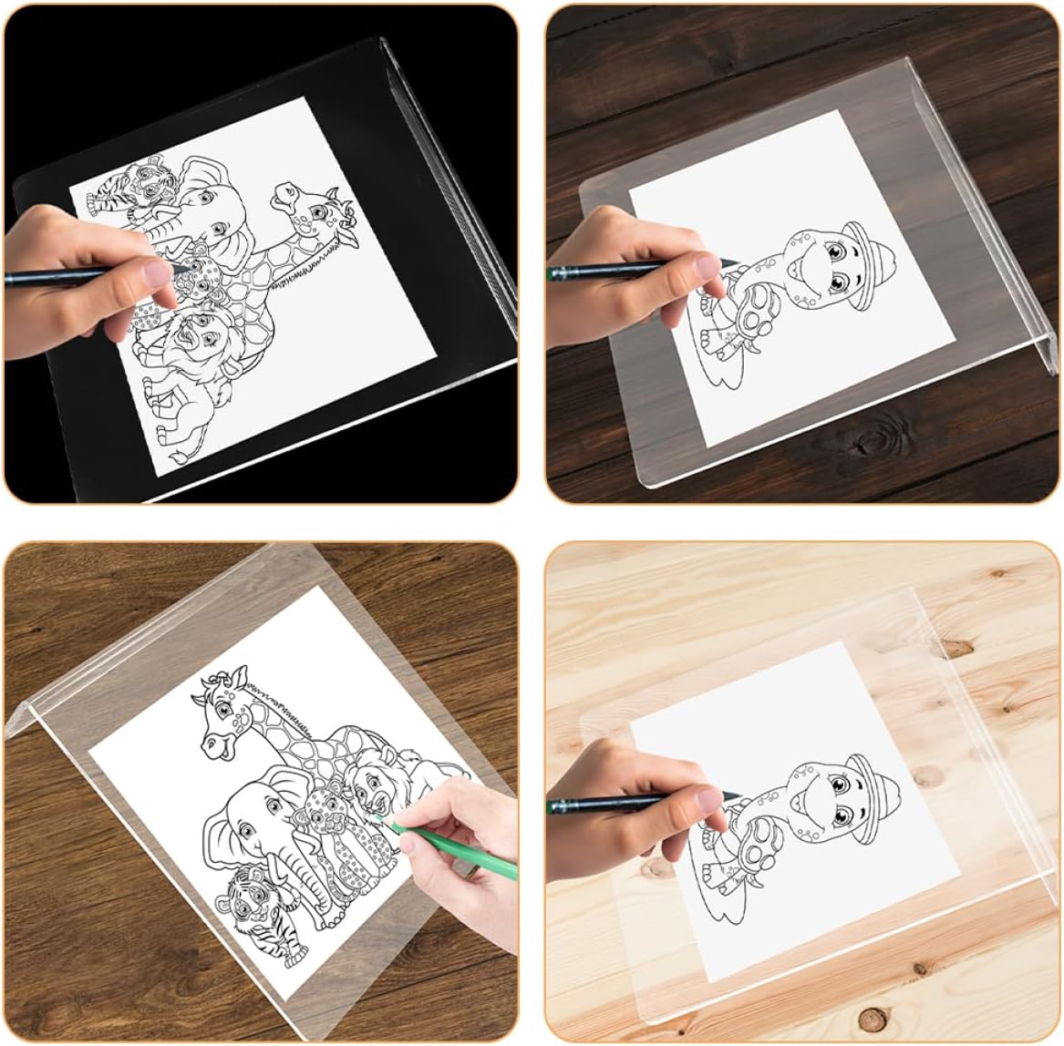 VILLCASE Inclined Sketching Board Stain Pad Acrylic Art Easel for Writing Professional Painting