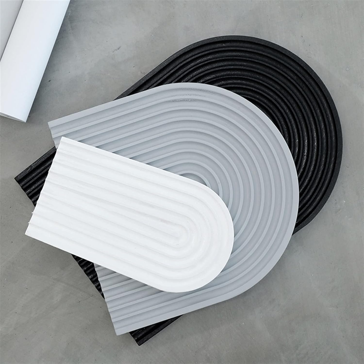 grey tray Ripple Chopping Board Tray Afternoon Tea Snack Tray (Color : 2) (3)