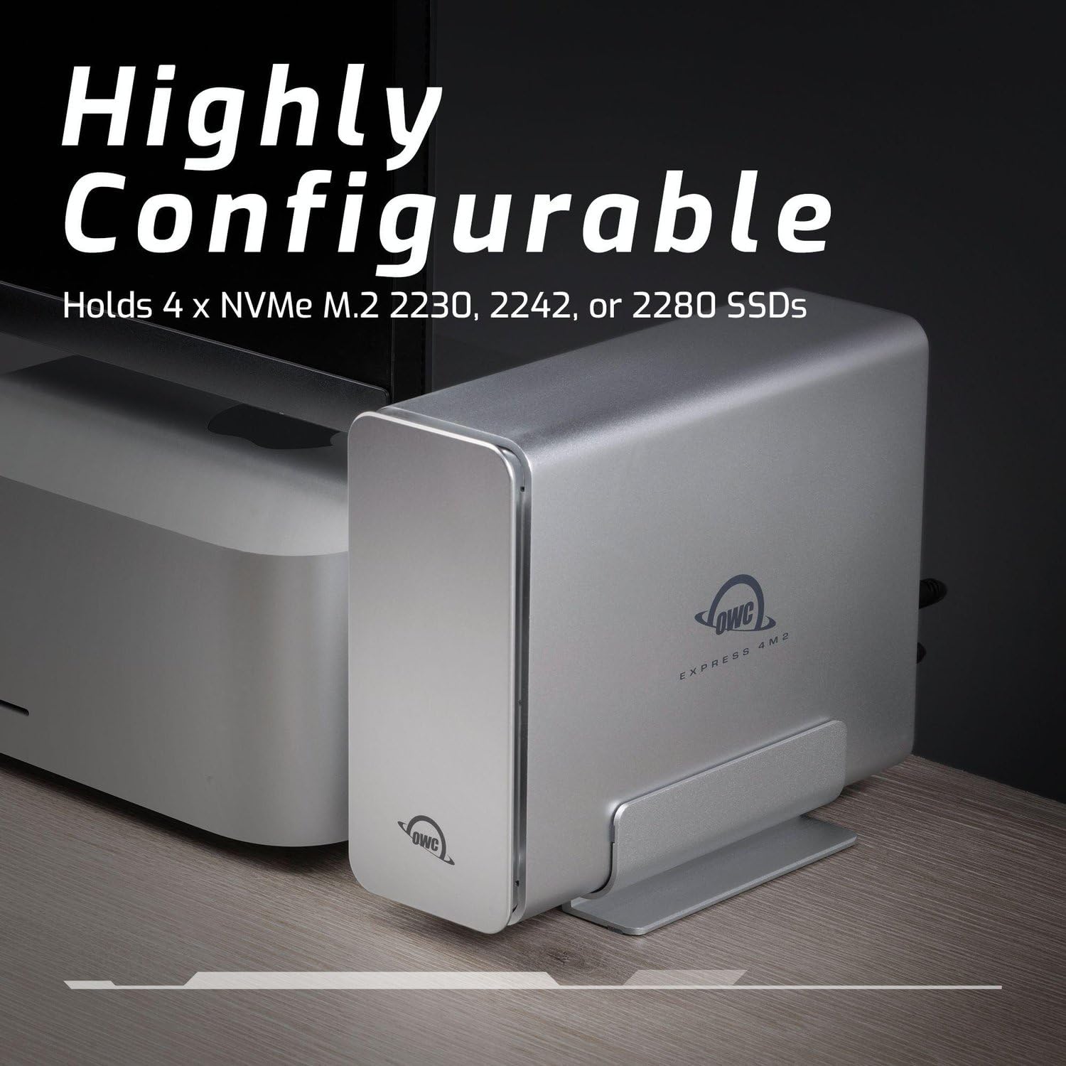 OWC Express 4M2 USB4 Enclosure with 4 Slots NVMe M.2 2230/2242