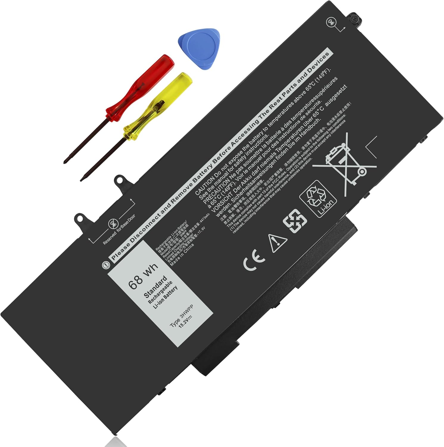 ZAYAUPVL 68Wh 3HWPP 15.2V Replacement Battery for Dell Latitude 5401/5410/5411/5501/5510/5511, Precision 3541/3551, Inspiron 17 7500/7506/7706 2-in-1 Black