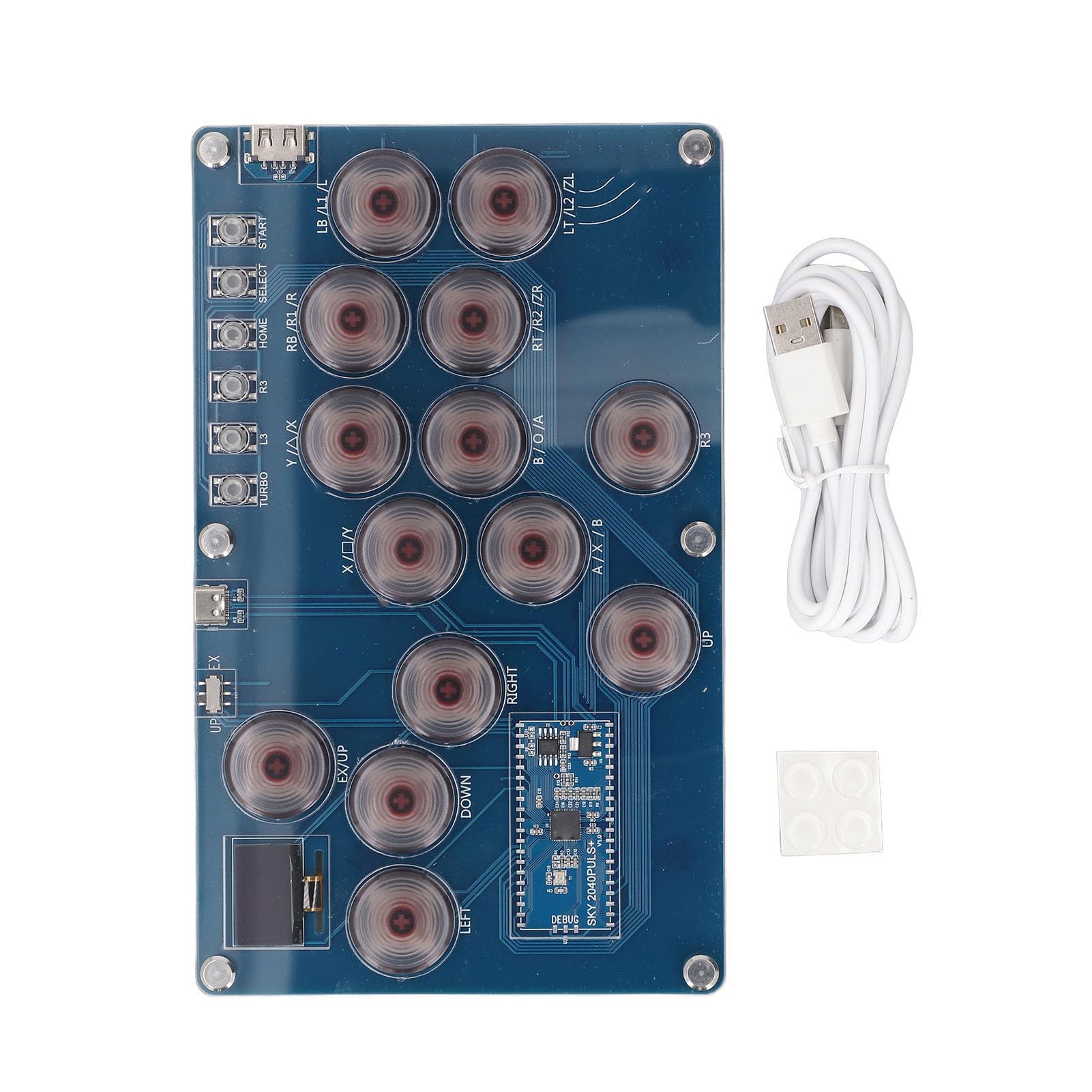 Palo de Lucha de 14 Teclas con Soporte RGB y SOCD Personalizado para Steam Deck Gaming