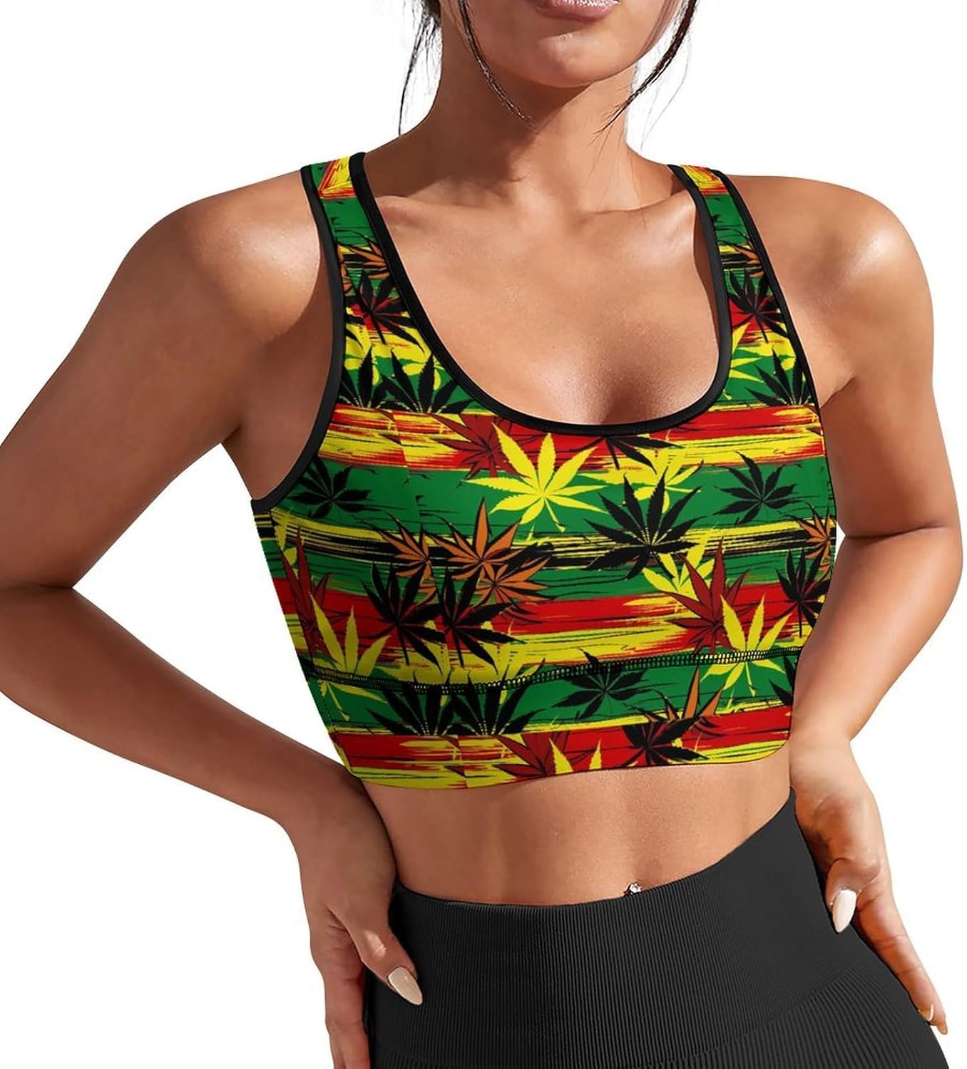 Womens Sports Bra Workout Slimming Tank Tops for Women with Built in Bra U Neck Running Yoga Top