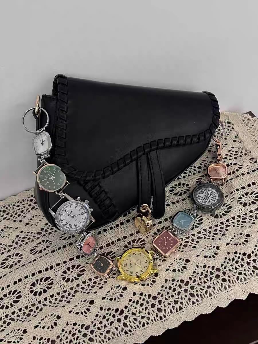 QTMY Unique Watch Shape Bag Charms for Handbag Purse Backpack,Bag Strap Purse Strap