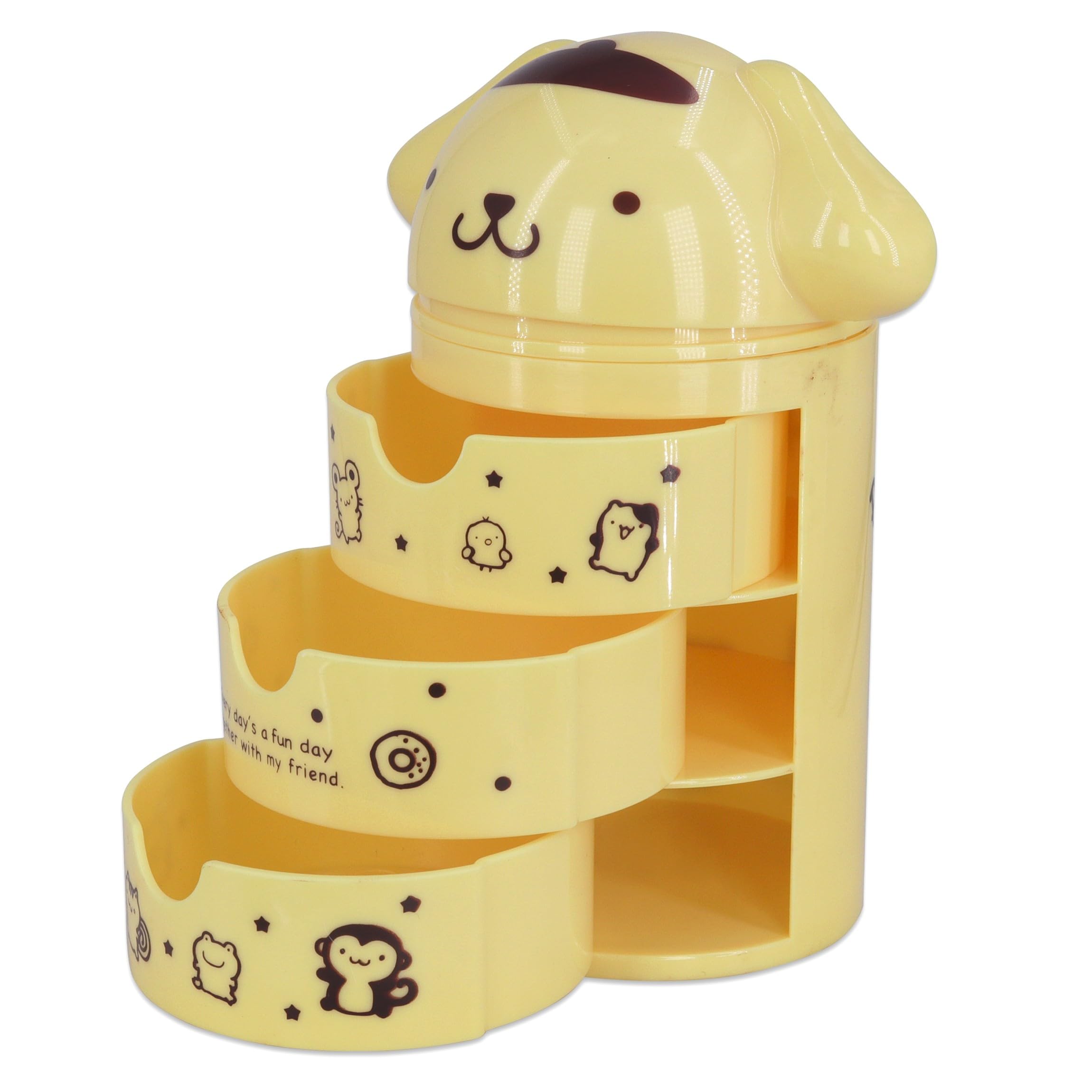 Roffatide Pompom Purin Desktop Desk Office Supplies Container Pen Holder for Desk Cute Pencil Cup Pot Makeup Brush Holder Mini Box