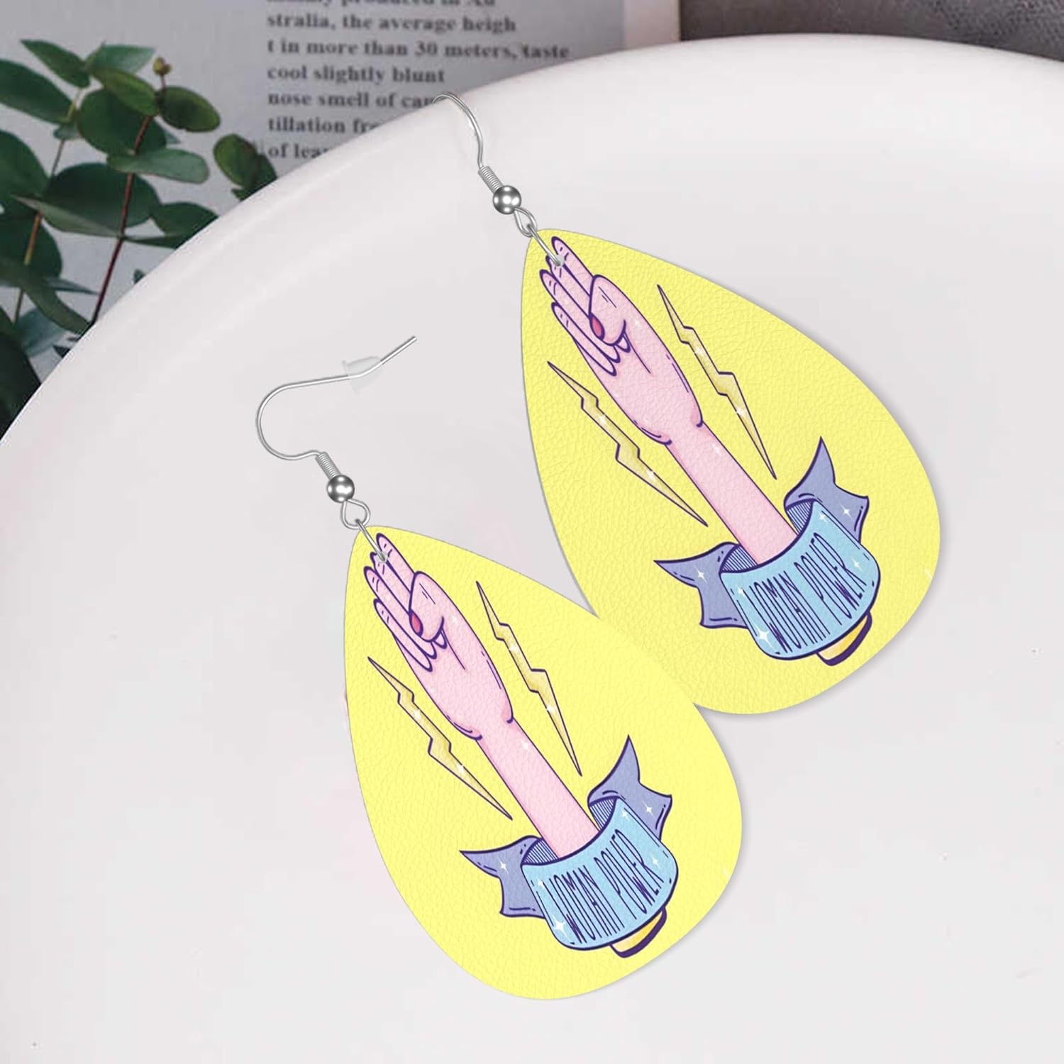 Feminist Leather Earrings, Clothing Decoration, Suitable For Festival Parties, Holidays And Daily Life - Image 4