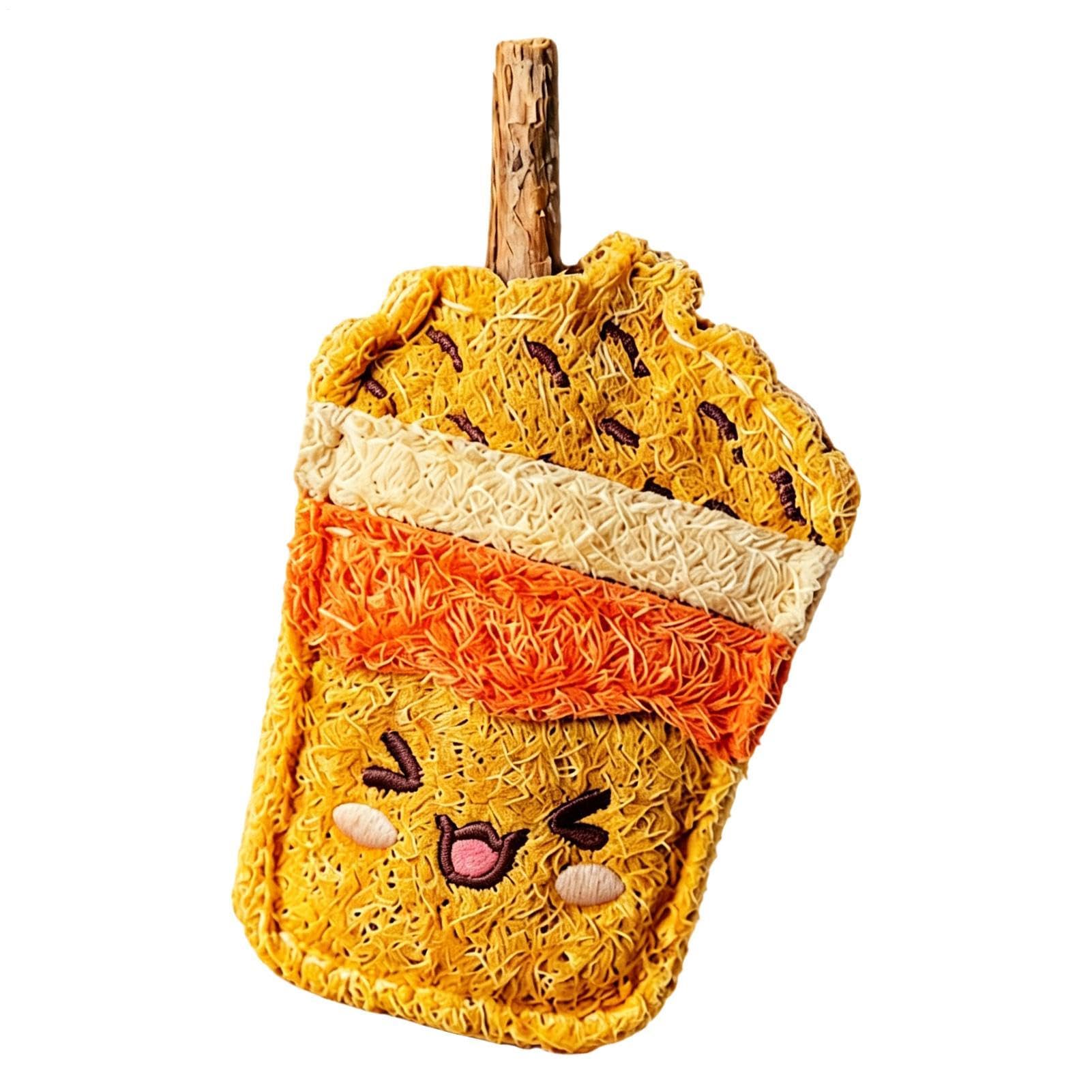 Chew Toys for Cats Milk Tea Cup Shaped Loofah Pet Companion — image 1