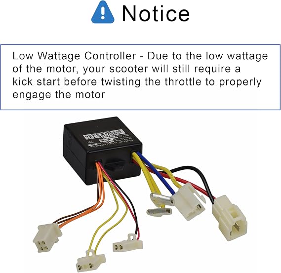 AlveyTech ZK2400-DP-LD-ROHS (ZK2400-DP-FS-ROHS) Control Module with 4-Wire Throttle Connector for Razor E100/E125 (V10+), E150 (V1+), E175 (V19+), and Trikke E2 (V1+) Scooters - MPN W13111612015