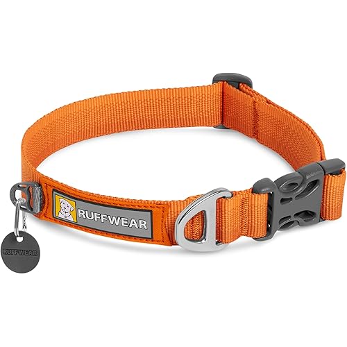 Ruffwear, Front Range Dog Collar, Durable and Comfortable Collar for Everyday Use, Campfire Orange, 14"-20"
