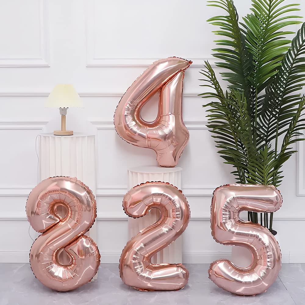 Foil Globo Número 5 Azul 40" (101cm), Inflable Helio o aire, Gigante Numeros 0-9, 10-19, 20-29, 30-100, Grande Globos Decoración para La Boda Aniversario y Cumpleaños Fiestas — view 183