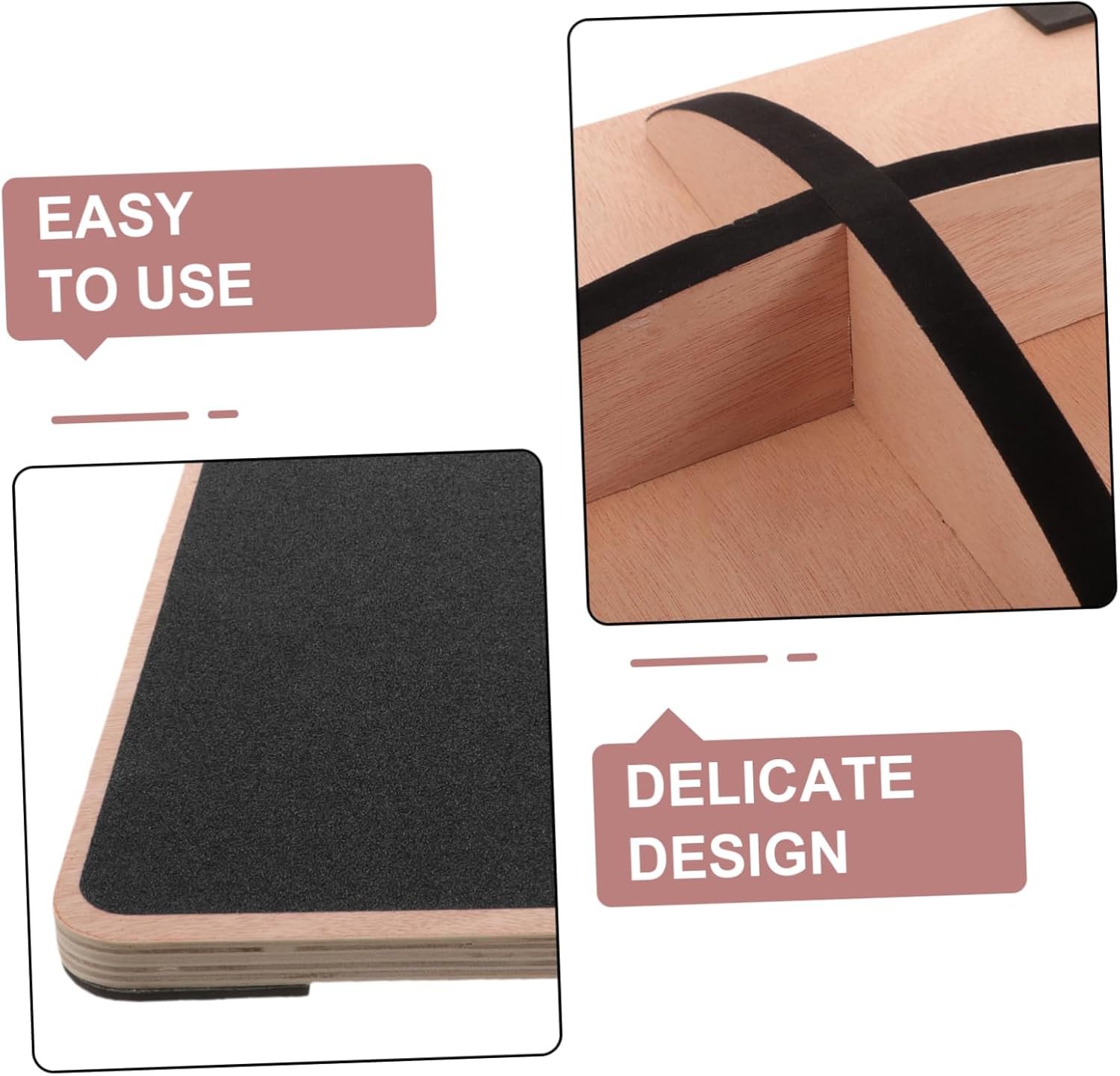 Wooden Square Balance Plate Yoga Fitness Beam for Adults Balance Board Equipment