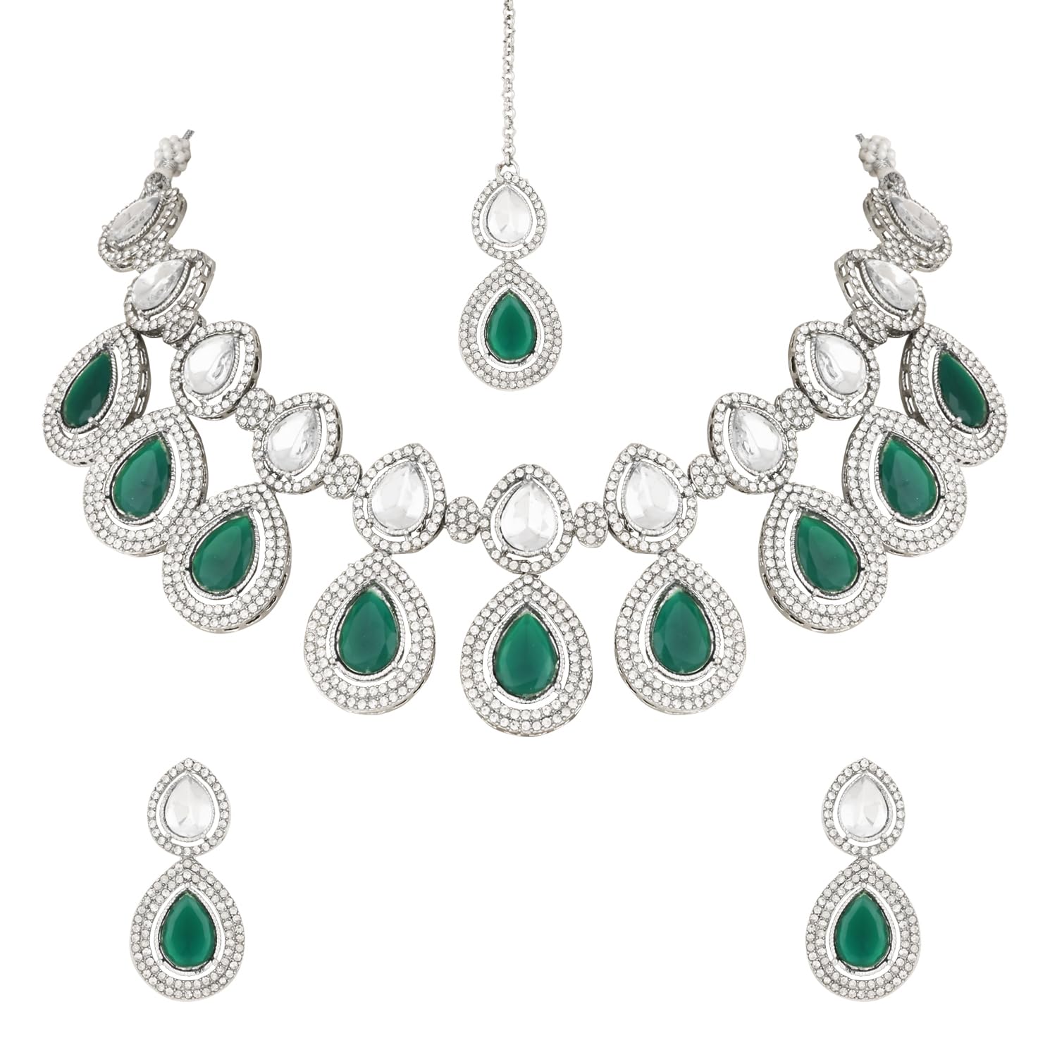 See full amazon price history chart for I Jewels Silver Plated Traditional Stone Choker Necklace Jewellery With Earrings Set for Women/Girls (IJ371Z) (Green) I Jewels Silver Plated Traditional Stone Choker Necklace Jewellery With Earrings Set for Women/Girls (IJ371Z) (Green) (B0D2XVKGXT) Amazon Price History, Amazon Price Tracker