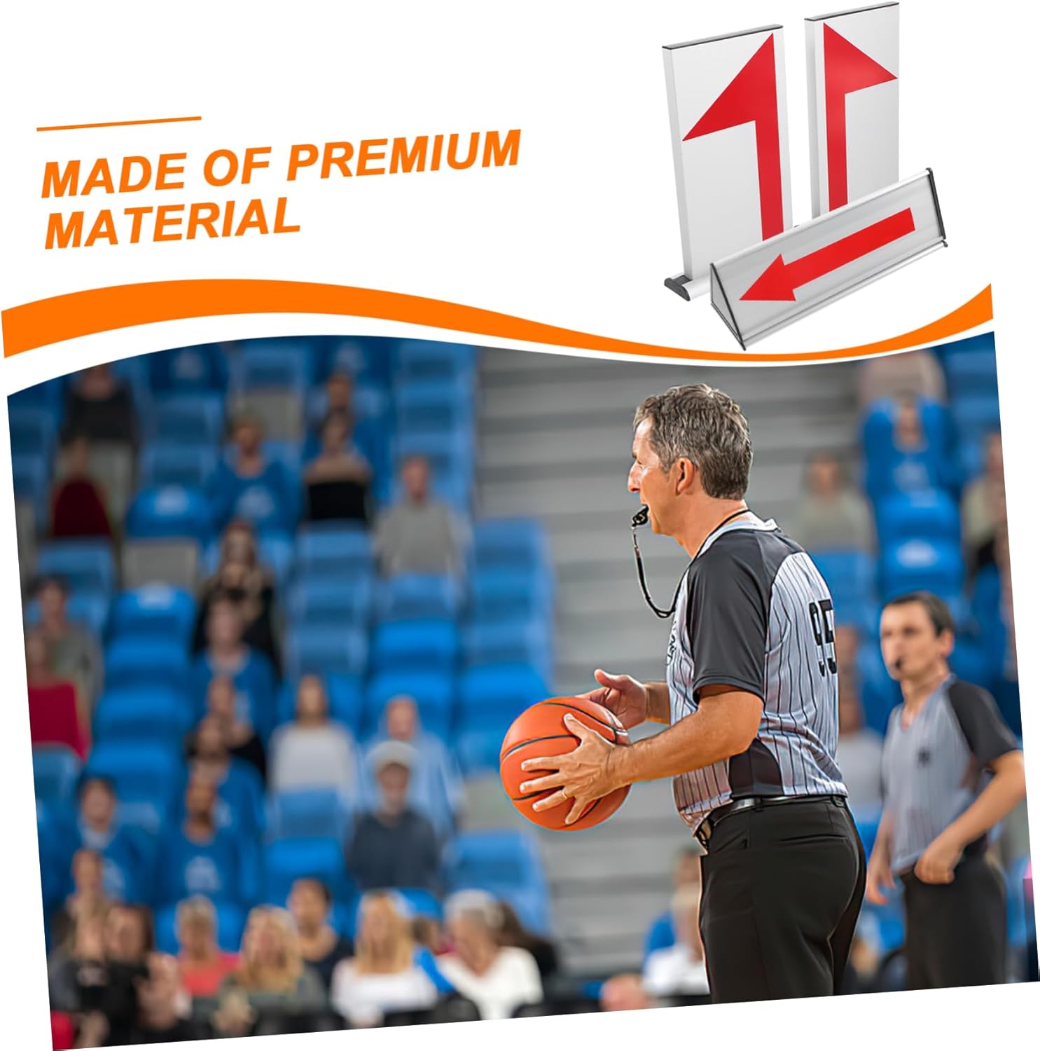 Kisangel 3pcs Basketball Serve Change Board Aluminum Alloy Referee Board for Coaches Outdoor Sports Arrow Sign