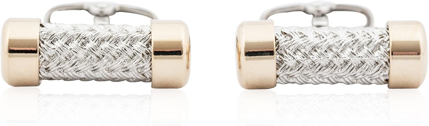 Cuff-Daddy Gold Cap Pipe Cufflinks with Travel Presentation Box - Perfect Cufflinks for Men and Wedding