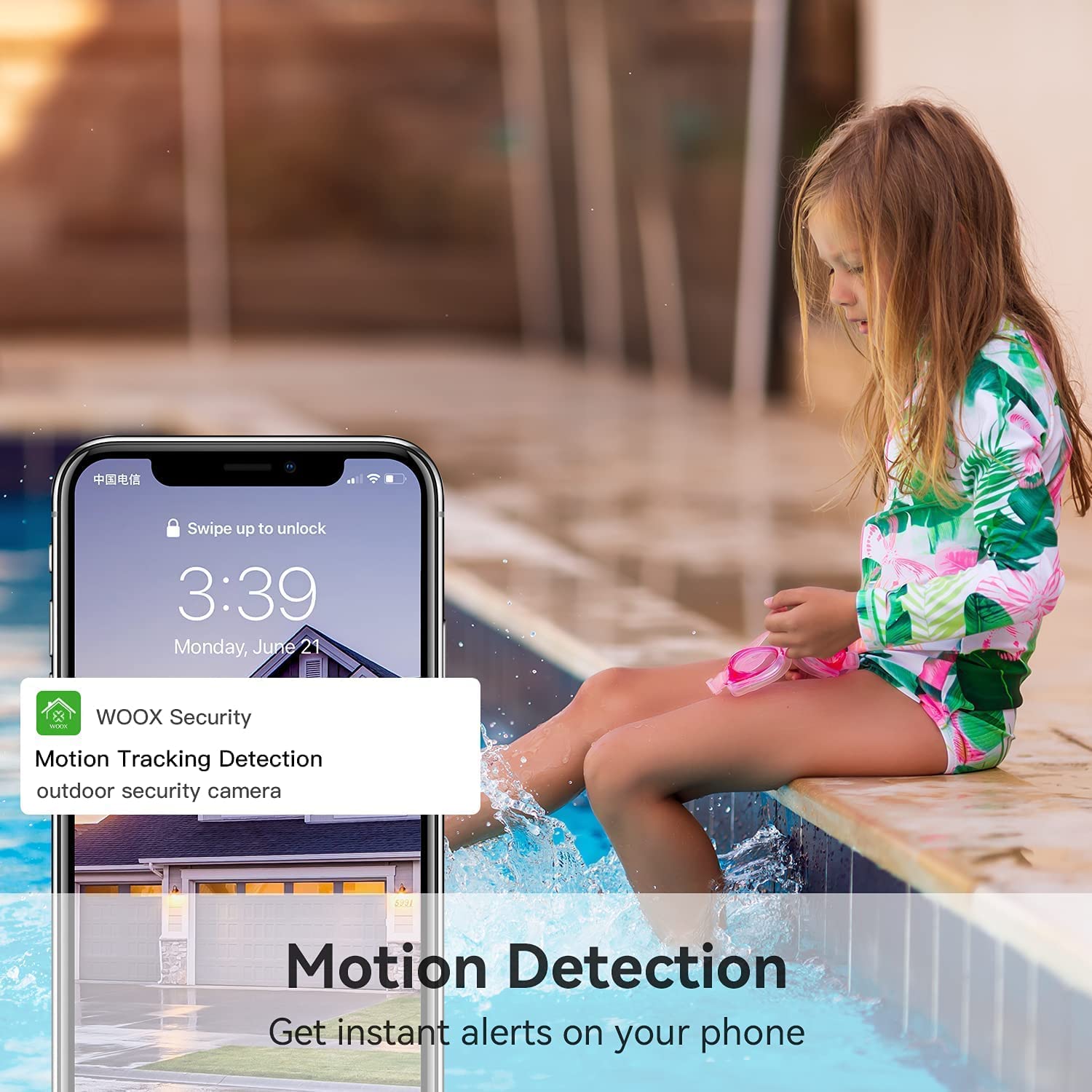 Person using smartphone to communicate via two-way audio with a delivery person