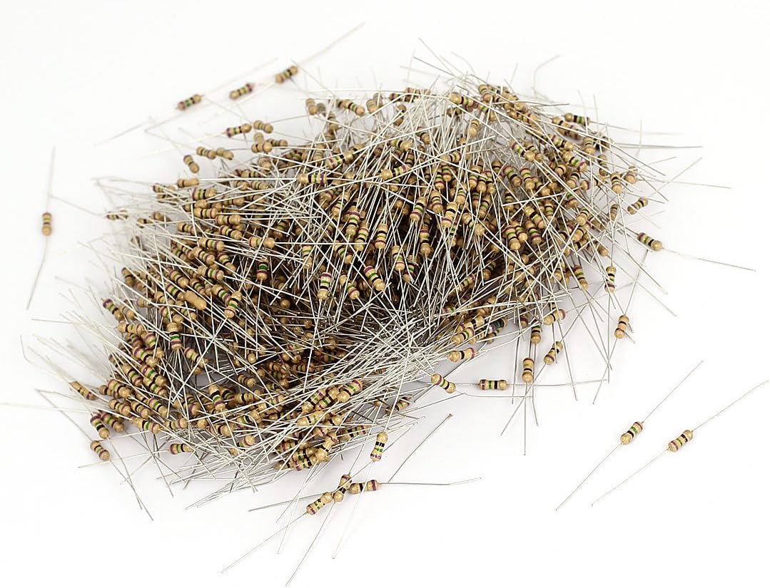 1/4 ワット 75 固定抵抗器オーム axia-l 電気部品カーボン皮膜抵抗器抵抗器 1000 個 マルチ抵抗オプション