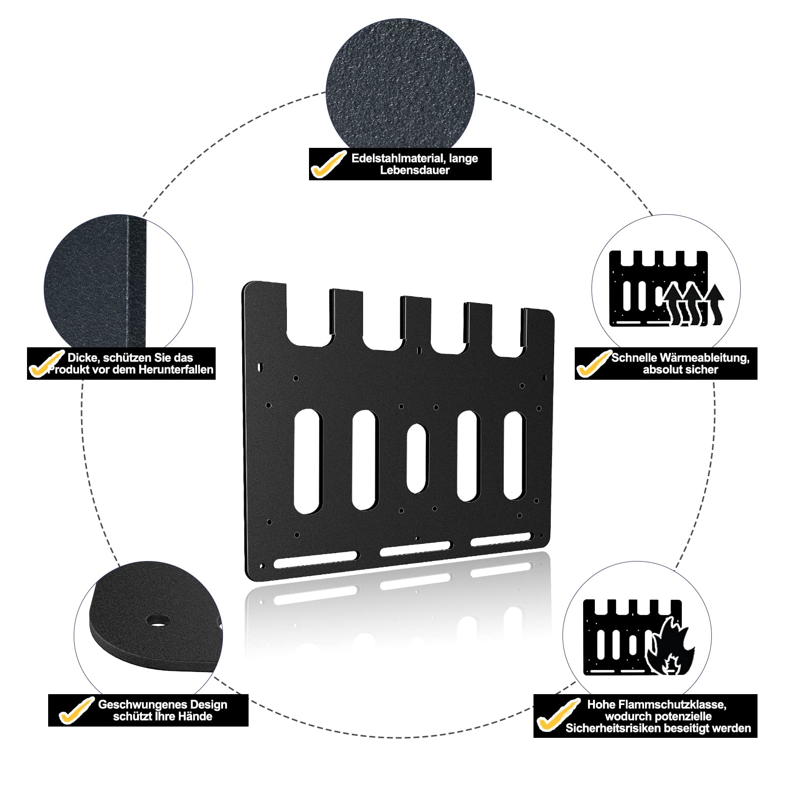 Bonna Support mural pour support de batterie Makita et chargeur mural | Lot de 4 supports de batterie stables 18 V 14,4 V et support de chargeur | Makita 2 x DC18RC et 1 x DC18RD