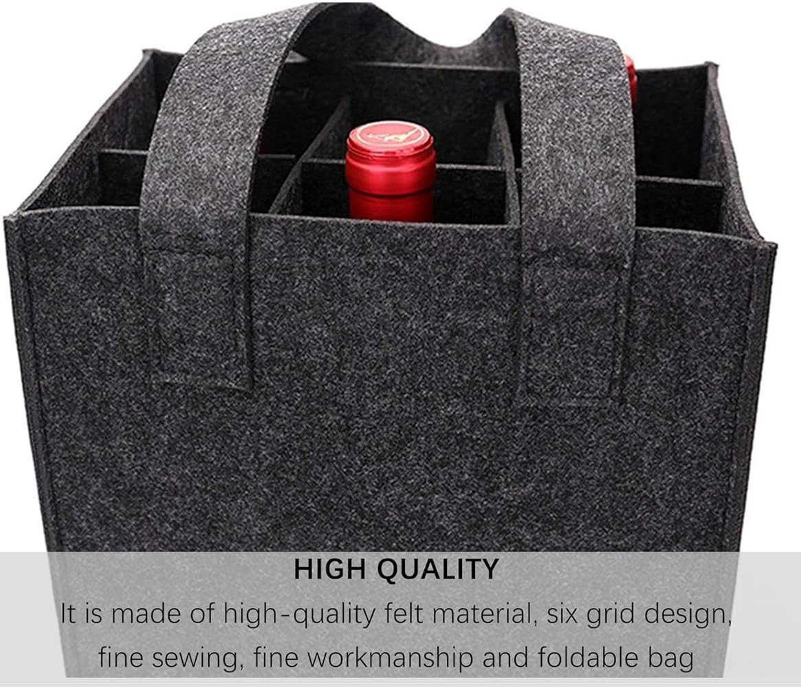 Lot De 2 Sacs à Bouteilles Pour 6 Bouteilles, Sac à Main En Feutre