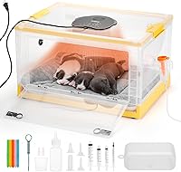 Vista 15 de TURBRO 55L Pet Incubator, Precision Temperature Control for Puppy & Kitten Care, with Adjustable Fan Speed, Multifunctional LED Panel, Respiratory