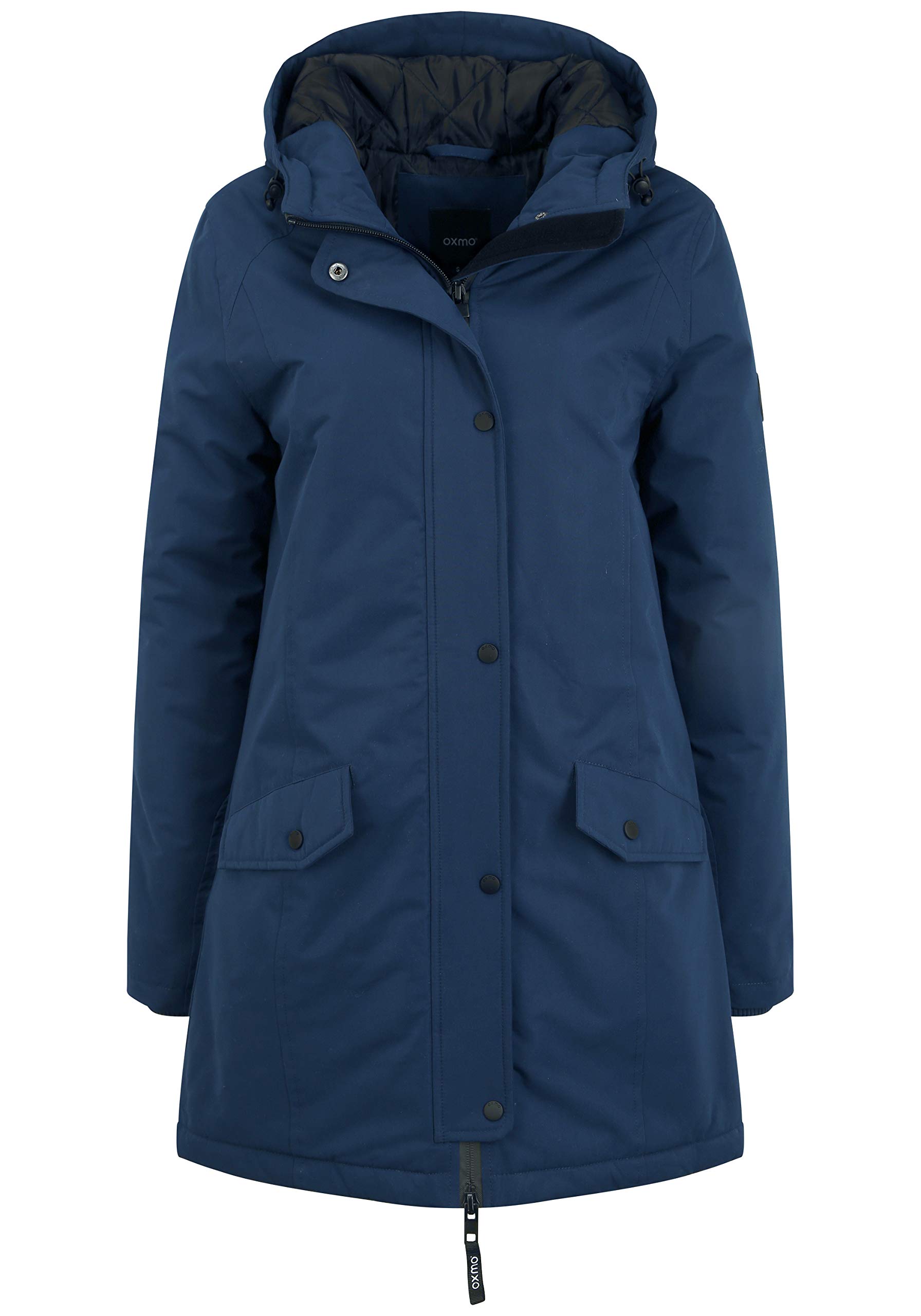 OXMO Damen Übergangsmantel Parka Lange Jacke Dress Blues