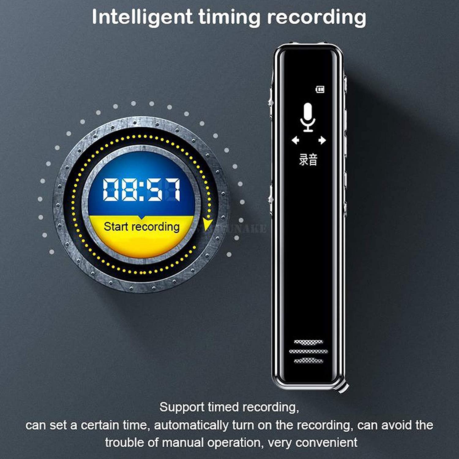 Grabador de Voz Digital de 32 GB para reuniones de conferencias - Grabadora de Voz de reducción de Ruido de Alta definición IPS de 0.96 Pulgadas IPS, grabadora de Voz Continua 36H