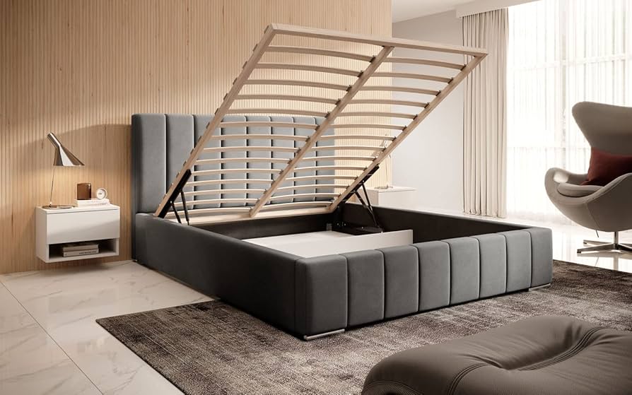 Fabio velvet blush bed frame 2025