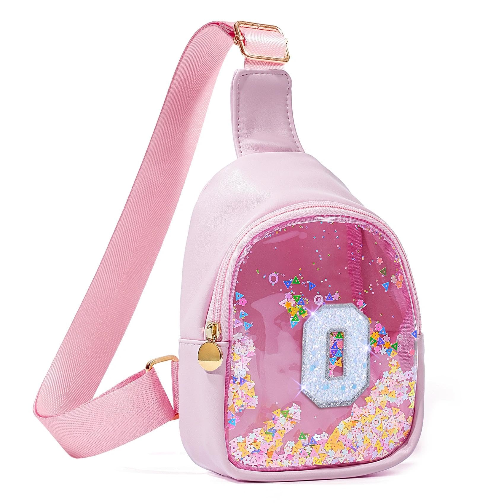 COSHAYSOO Pink Toddler Little Girls Purse 2 3 4 5 6 7 Year Old Kids Sling Bag Initial Crossbody Pouch, Stylish Trending Practical Useful Birthday Christmas Valentines Graduation Gifts Letter O