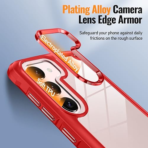 Vista 18 de Oterkin Funda transparente para Samsung Galaxy S23 Plus, [20X antiamarilleamiento] S23 Plus con 2 protectores de pantalla de vidrio templado, 4