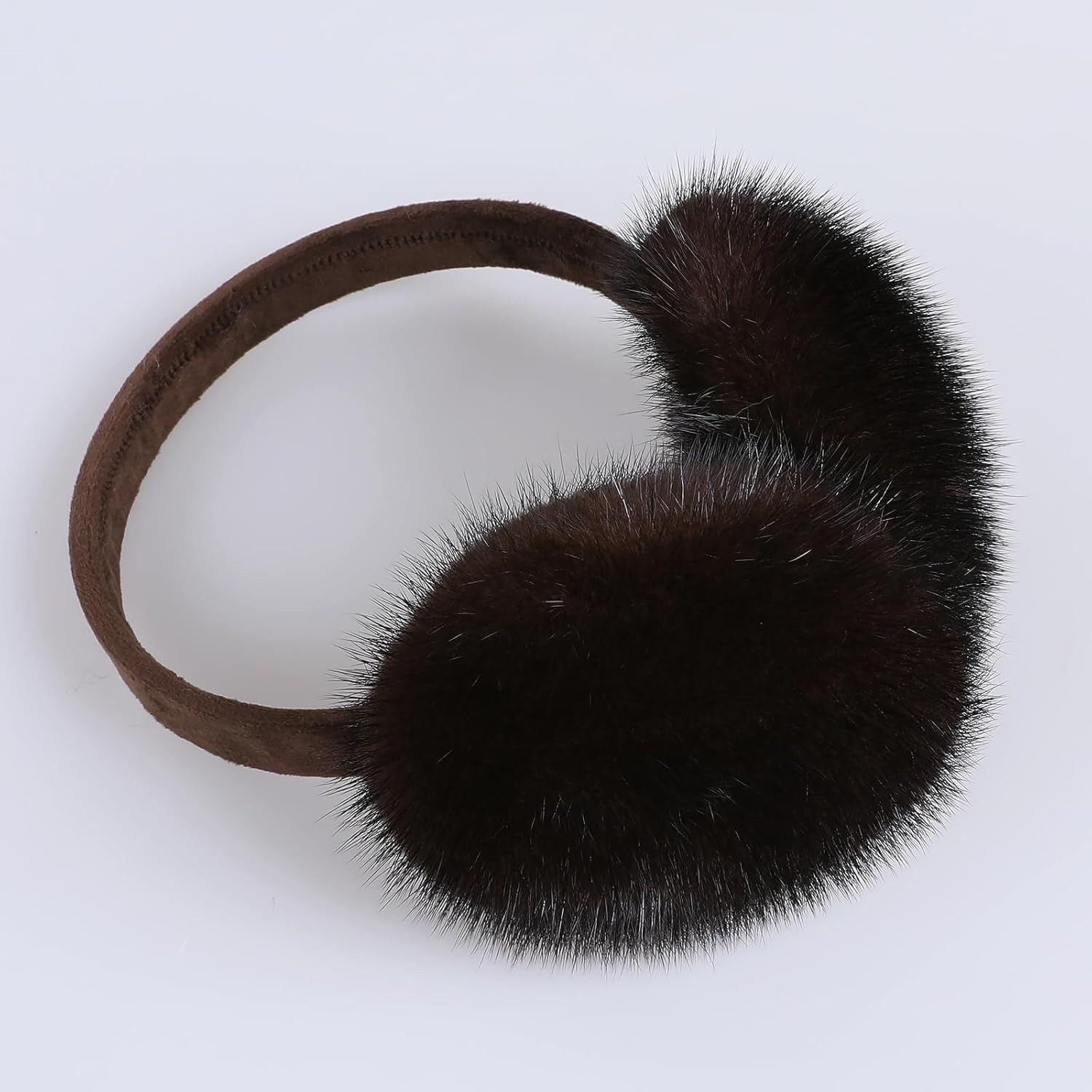 Unisex Real Mink Fur Earmuffs With Velvet Band Mens Womens Foldable Ear Warmer-Luxury Winter Fashion