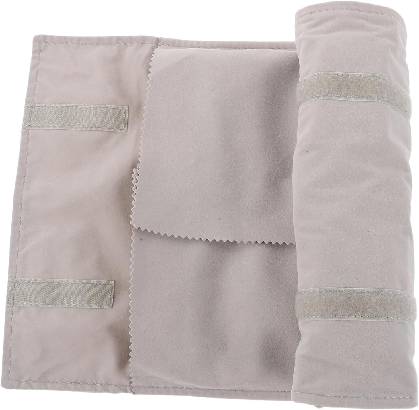 OUNONA Portable Travel Jewelry Roll Organizer for Women, Small Soft Velvet Ring Holder Pouch, Lightweight Compact Jewelry Wrap Bag for Traveling