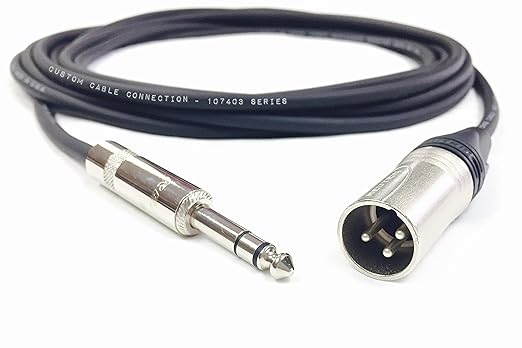 150ft XLR Male to 1/4 Inch TRS Balanced Audio Cable