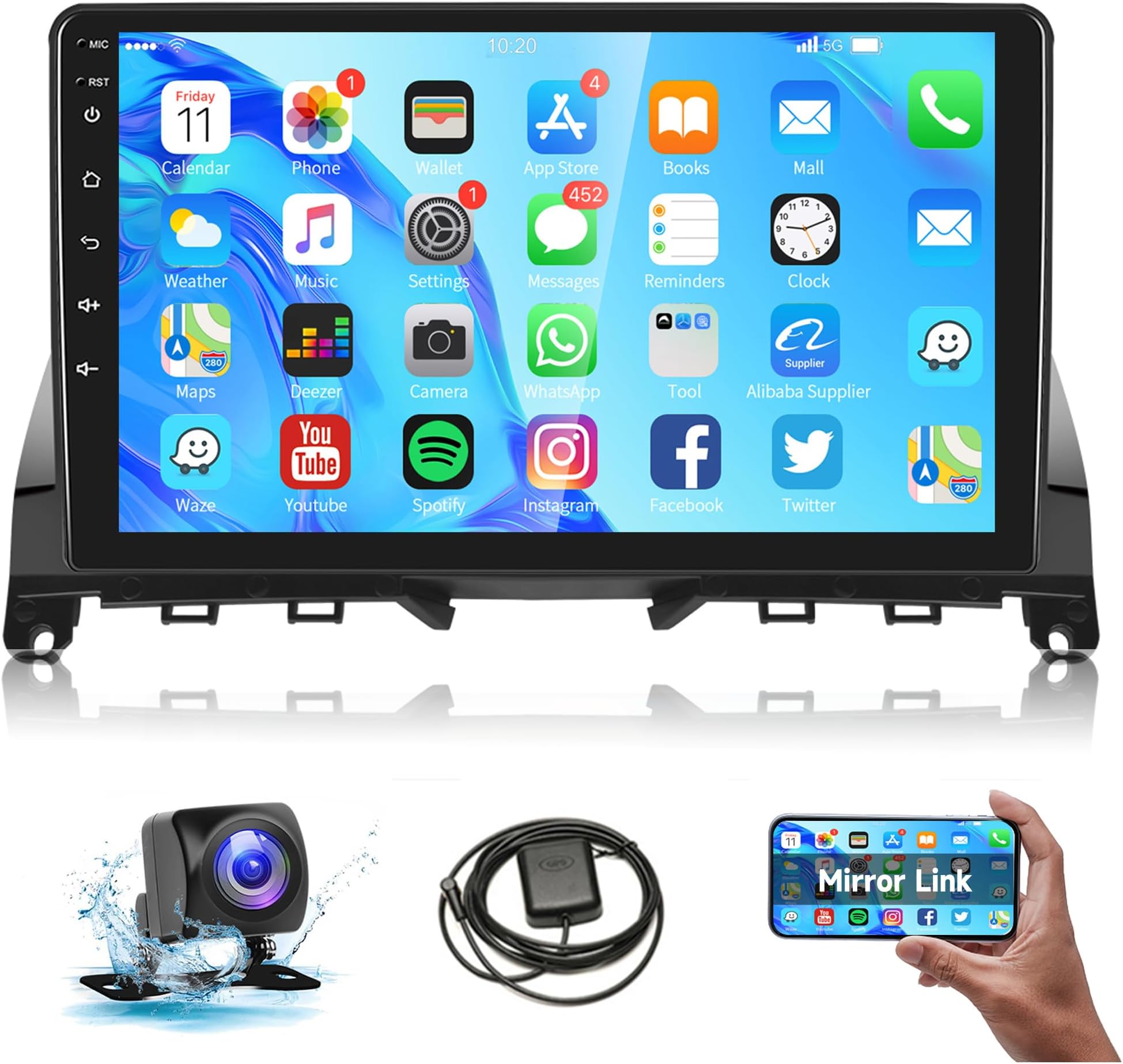 Android Autoradio Für Mercedes C-Class W204 - 9 Zoll Mit Wireless Carplay