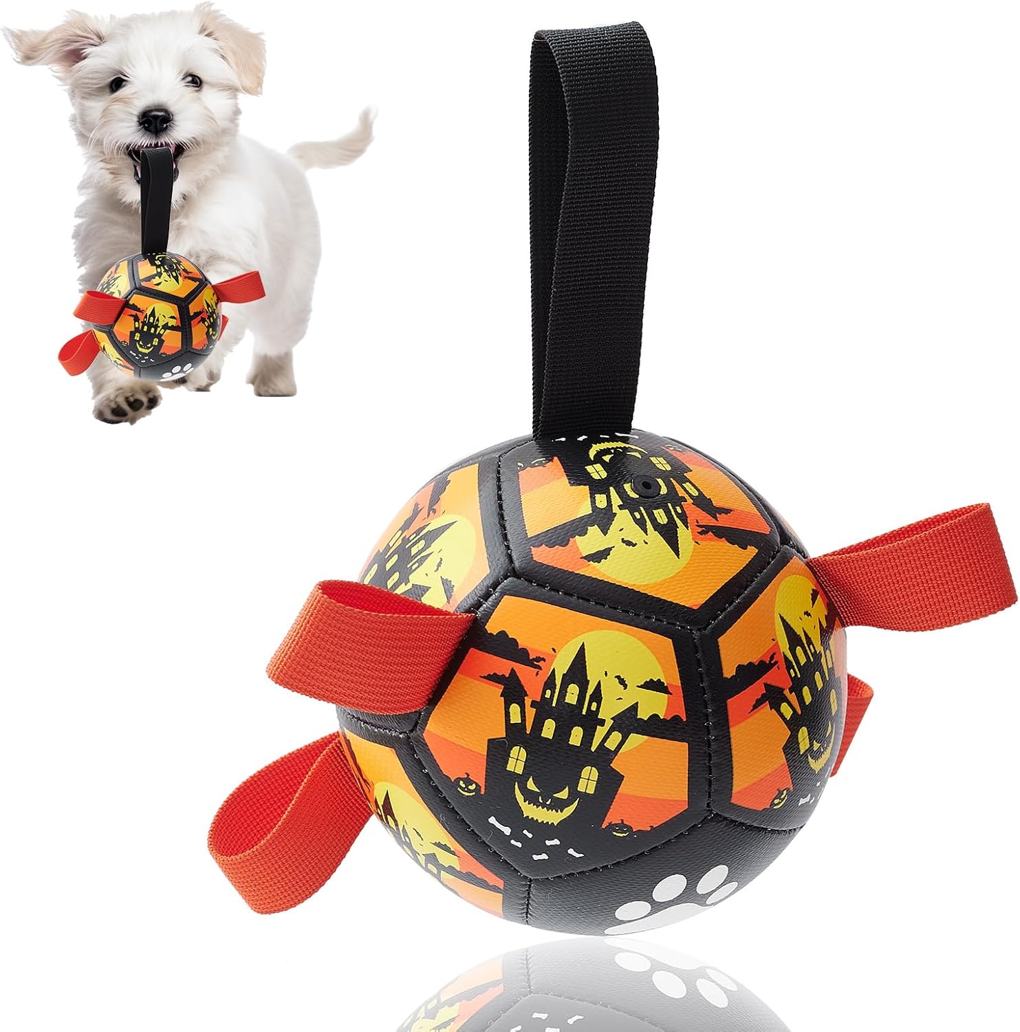 Pet Supplies PETART Interactive Dog Toys,Dog Soccer Ball with Straps