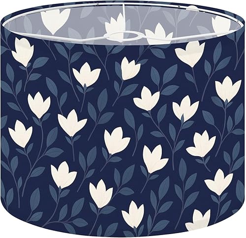 Miniatura 28 de Pantalla de lámpara de tambor de los años 70, pantalla retro rosa beige para lámparas de pie, lámparas de mesa, lámpara colgante de 11 x 8.9