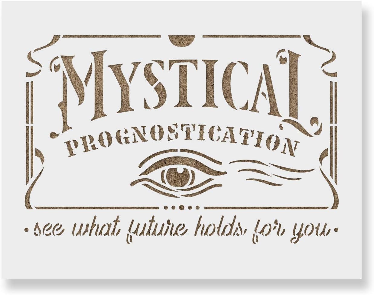 Mystical Future Stencil - Bring Your Haunted Visions to Life, Horror Stencil, Mylar Stencils, Halloween Sign