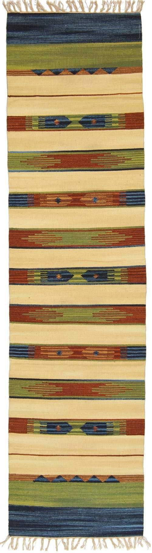 Galleria Farah1970 - 200x60 CM Kilim Autentico, Originale e Fatto a Mano Ideale Per il Corridoio, Ufficio, Seconda Casa e la Cucina (LAVABILE IN LAVATRICE)