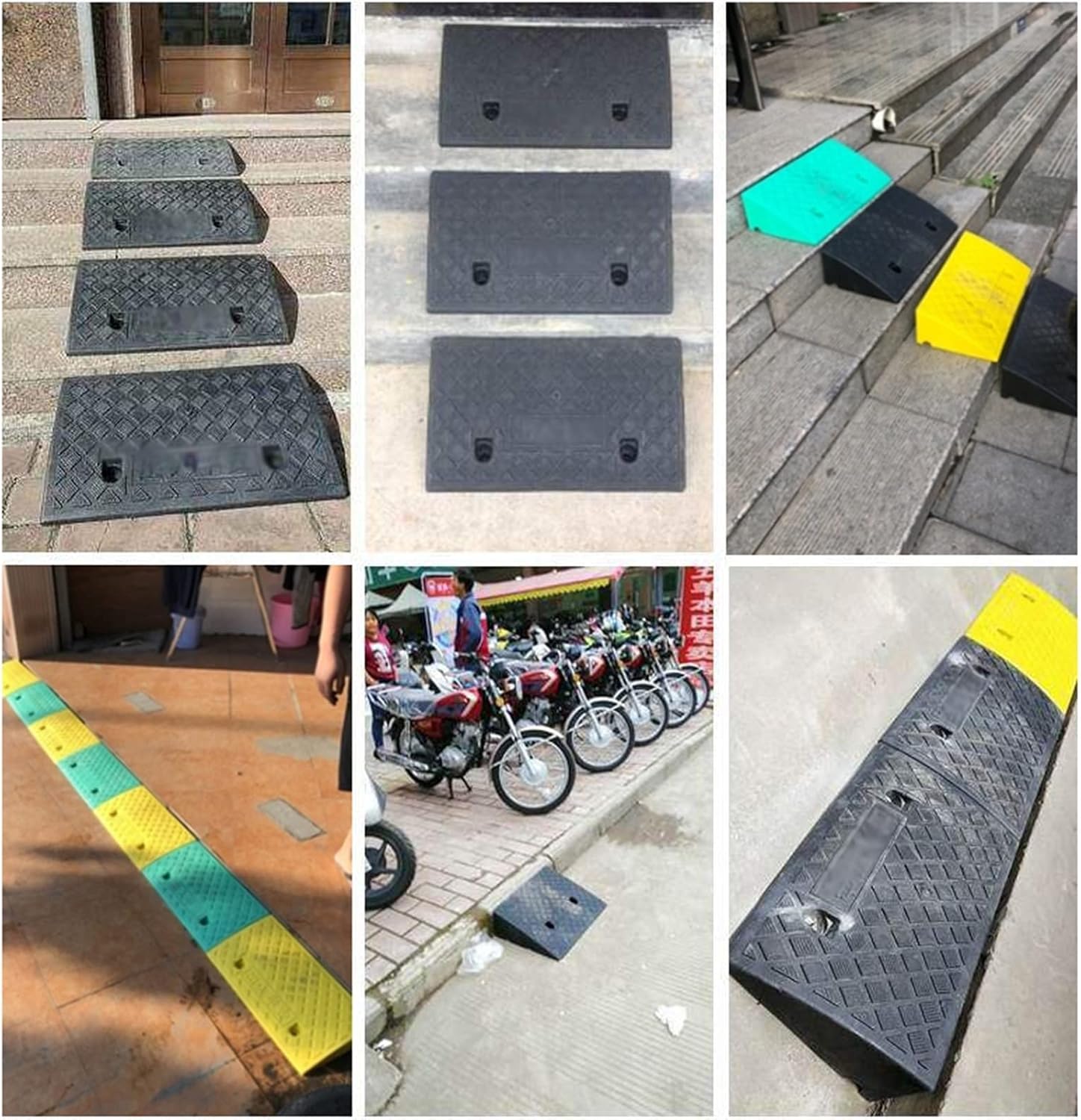 Threshold Ramp,Car Slope Ramp,Driveway Curb Ramps, for Loading Dock, Garage,Warehouse,Driveway,Sidewalk (Color : D, Battery *1 : 50 * 27 * 11cm)