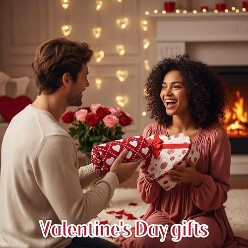 Miniatura 7 de Breling 2 toallas de mano de corazón a cuadros para el día de San Valentín, lindas toallas de baño 100% algodón, altamente absorbentes, suave, plato