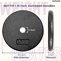 Vista 2 de A2ZCARE 1-Inch Standard Weight Plates - Cast Iron Dumbbell Plates