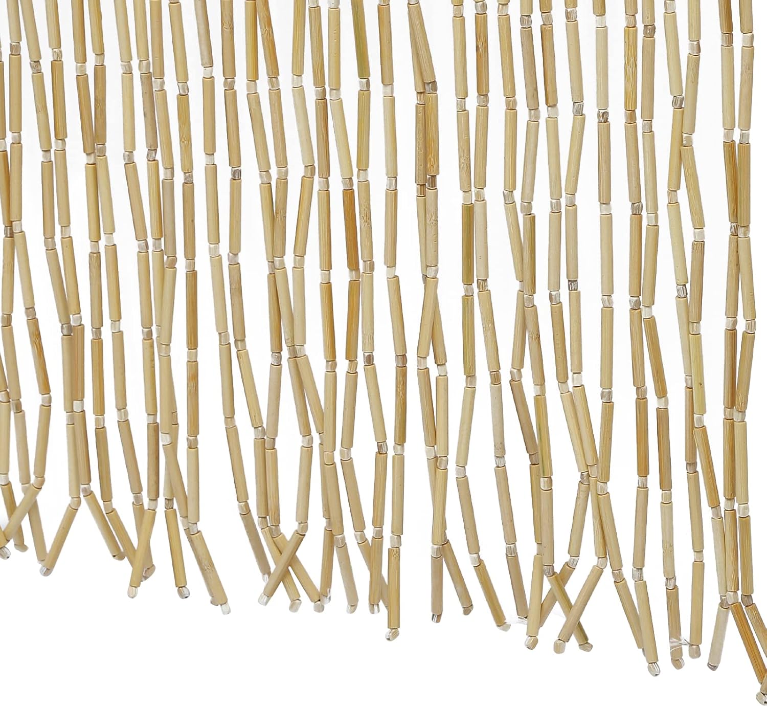 Wood and Bamboo Beaded Curtain 60 Strands Door String Curtains for Doorway, 35.5inch x 71inch Wooden Doorway Beads Curtain Closet Bedroom Privacy Decor for Porch Living Room Bedroom Bathroom