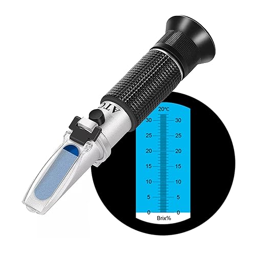 Miniatura 1 de VINCKOLOR Brix Refractometer with ATC Brix 0-32Accuracy 02Used to Measure The Sugar Content of WineFruit Honey Syrup etc