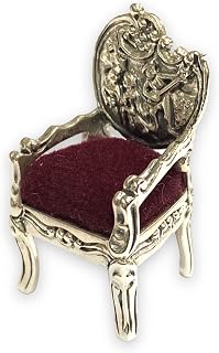 Victorian Style Collectable Chair Pin Cushion 925 Sterling Silver Sewing Needle