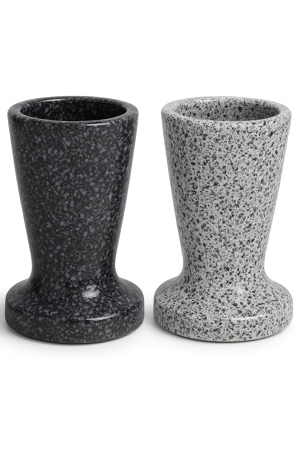 Jarrón Copa florero Cementerio símil mármol esmaltado Robusto, Base Pesada para ENVITAR VUELCOS (MÁMOL Oscuro, 24 CMS)