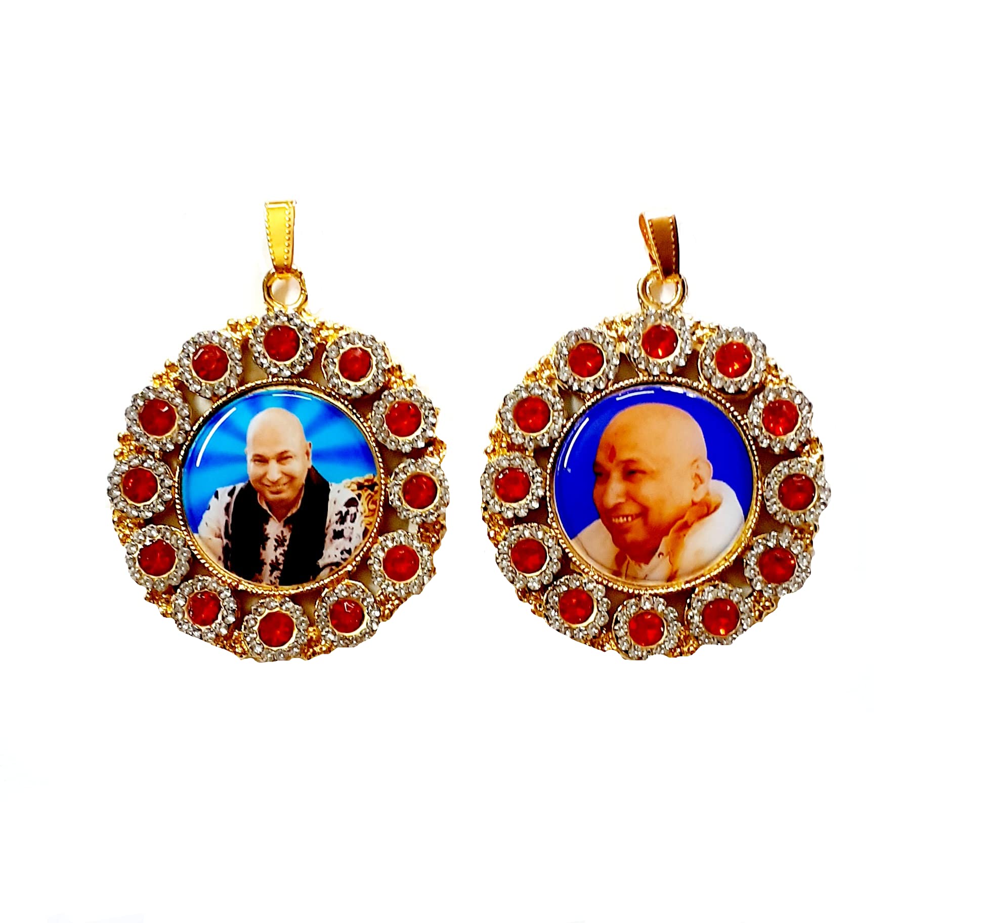 Aish N Bless (Set of 2) GURU JI SWAROOP/Photo Round Golden Metal Pendants/Lockets for Neck Chain For Women,Men And Kids (Large Size) (B0B69GZBCR) Amazon Price History, Amazon Price Tracker