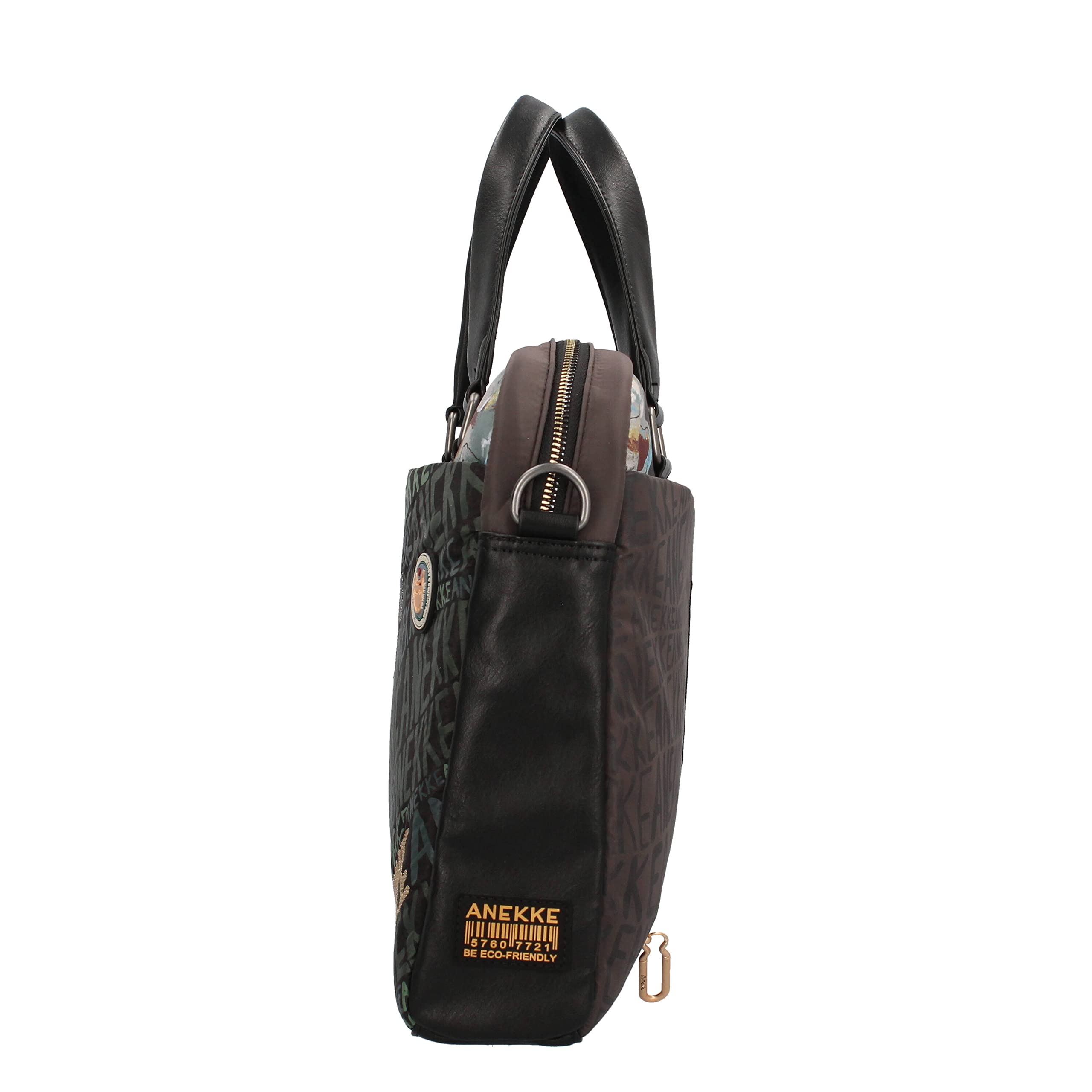 Anekke - Portadocumentos Mujer - Bandolera Grande Polipiel - 2 Asas y Cierre Cremallera - Cartera de Hombro Bandolera - Colección Voice Nature Woods - Accesorios y Complementos Mujer - 41x30x9 cm
