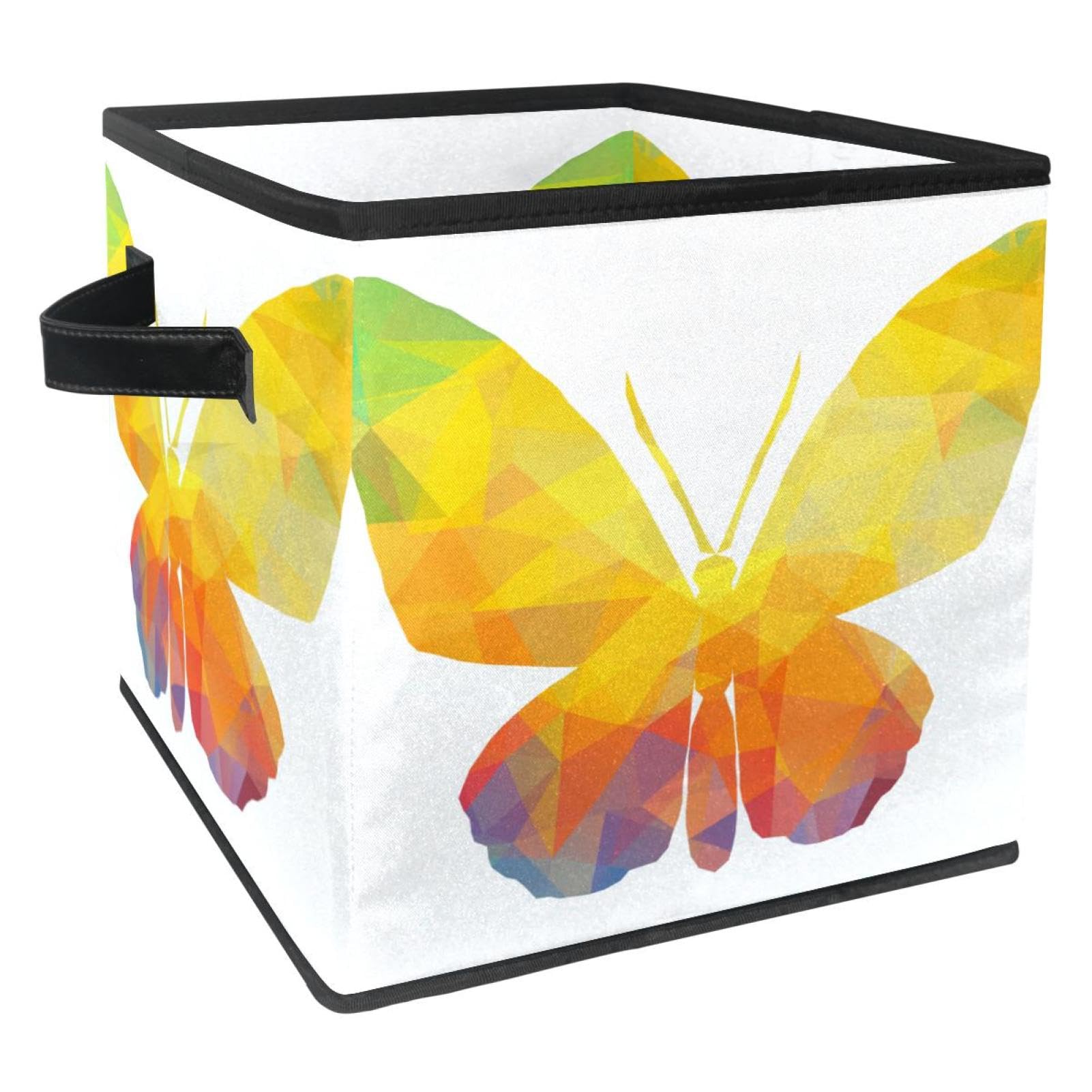 Boîte de rangement pliable cube organiseur en tissu avec poignées