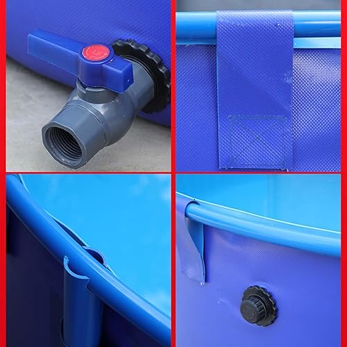 Miniatura 8 de Aquarium Pool Pond Pool Above Ground Round Canvas Fish Pond Pool Large Aquaculture Pool for Raising Koi Fish for Above Ground Swimming Pools