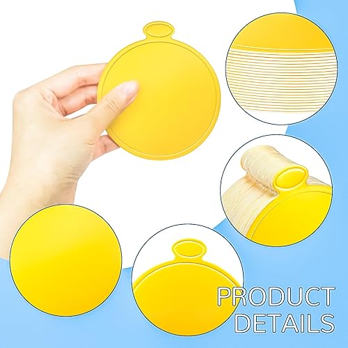 Vista 17 de MotBach 200 piezas de cartón dorado redondo, mini tableros redondos de 3.5 pulgadas, base de pastel de mousse, tablero de papel para pastel, cartón
